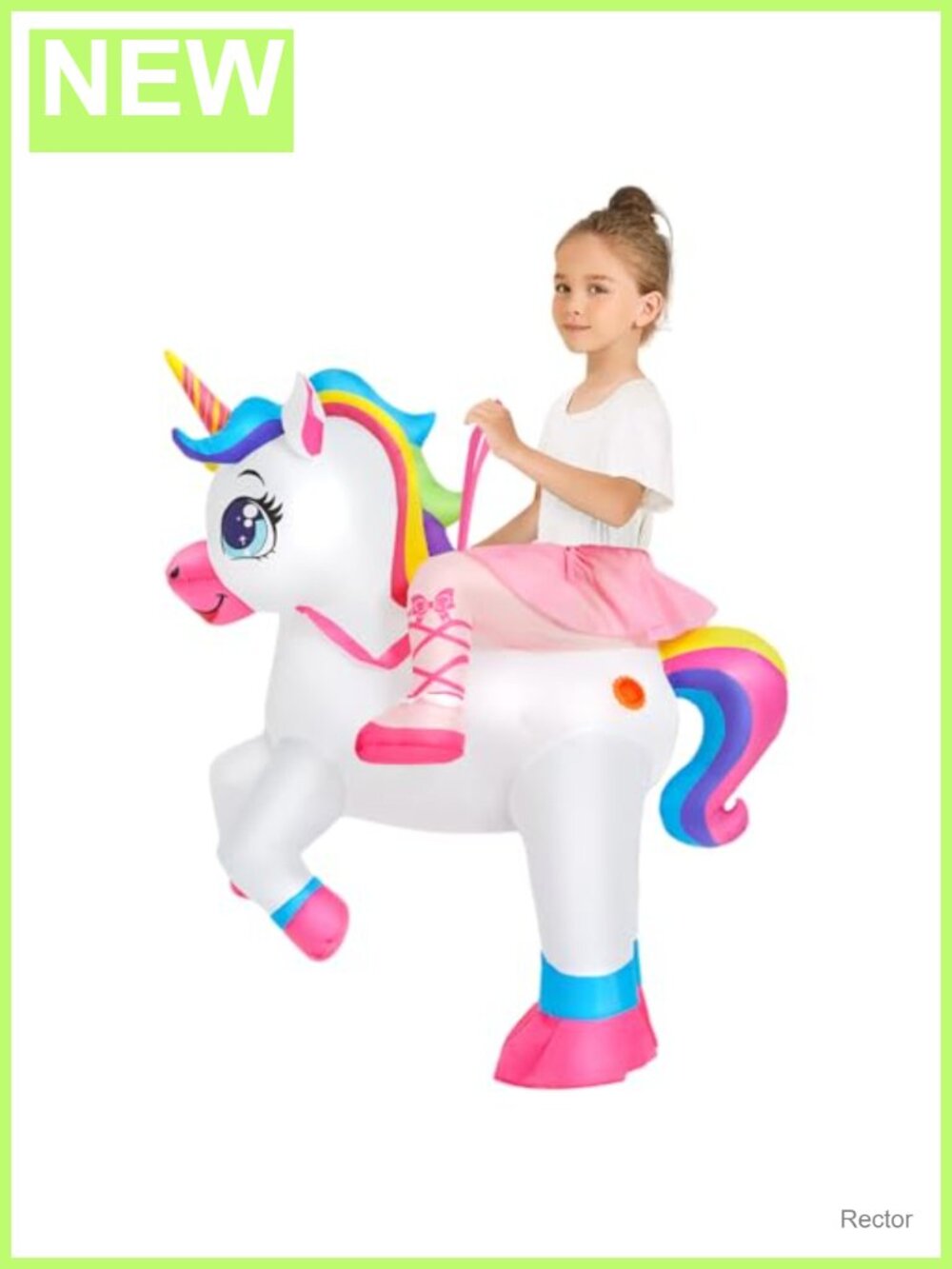 Inflatable Unicorn Costume Kids Blow Up Halloween Dress Up